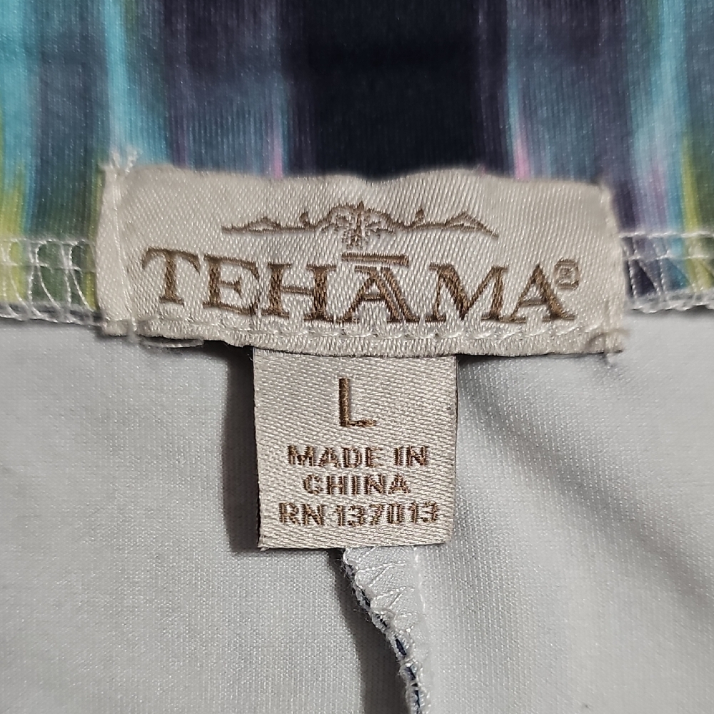 Tehama Multi Color Sleeveless Midi Sundress With Cutout Back in Size L - Picture 2 of 7
